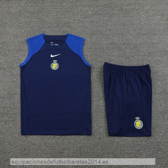 Nuevo Entrenamiento Sin Mangas Conjunto Completo Al Nassr 23/24 Azul Baratas
